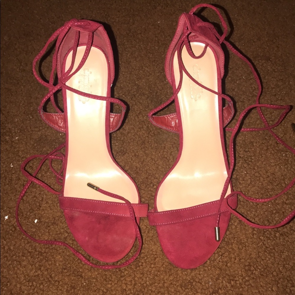 Red lace up heals
